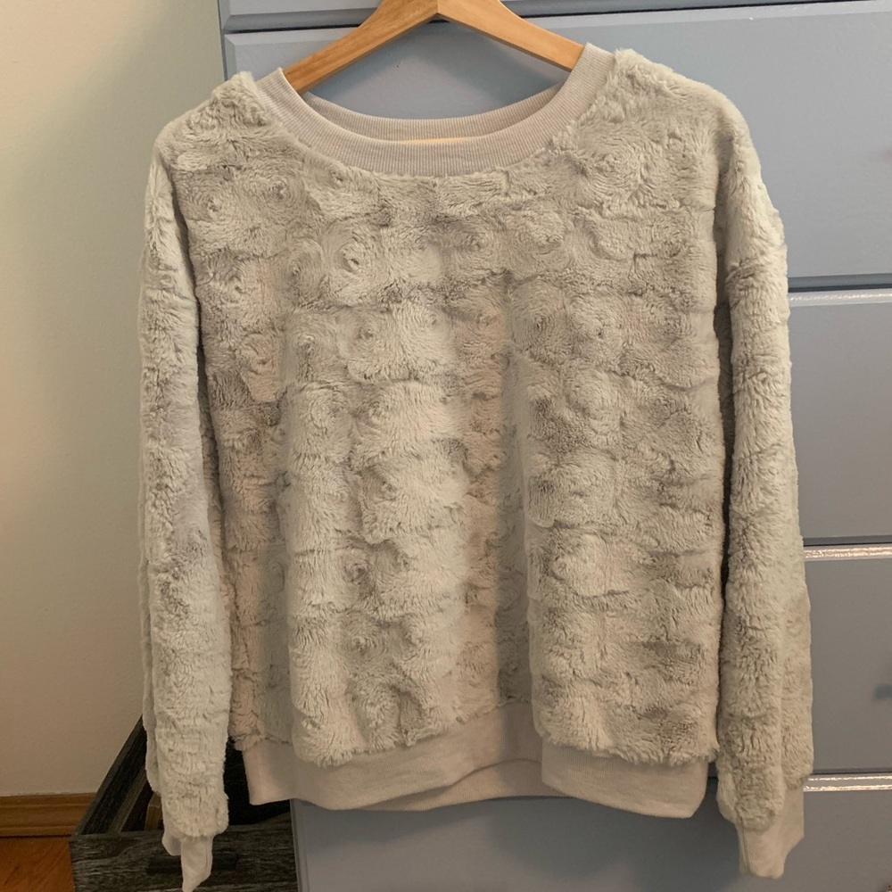 Grey fuzzy sweater